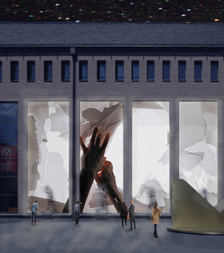 Projection Mapping „Aufriss“ bei der Luminale Frankfurt – immersive Lichtinstallation von mbnt