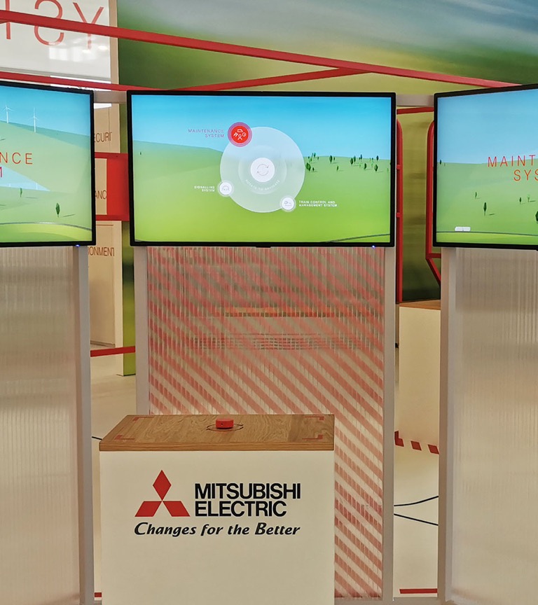 Mitsubishi Electric auf der Innotrans – interaktive Medienexponate von mbnt